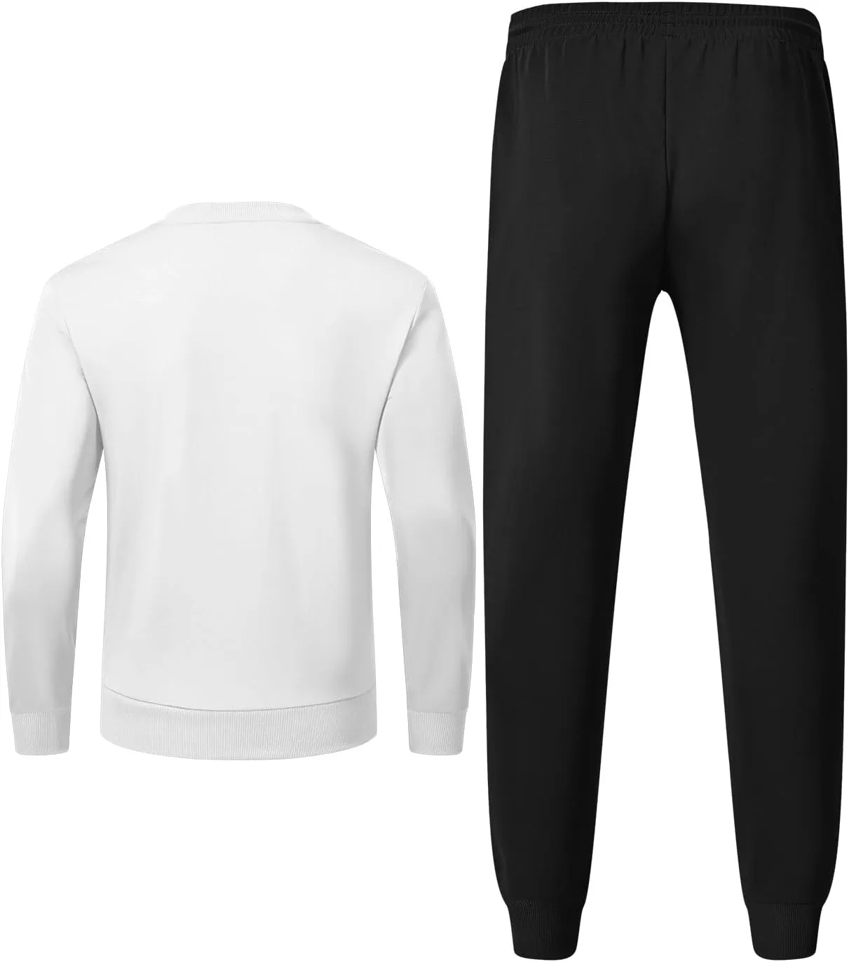 TBMPOY Mens Sweatsuits 2 Piece Set Tracksuits Jogging Outfits Long Sleeve Tops Jogger Pants Sweat Track Suits Casual Athletic