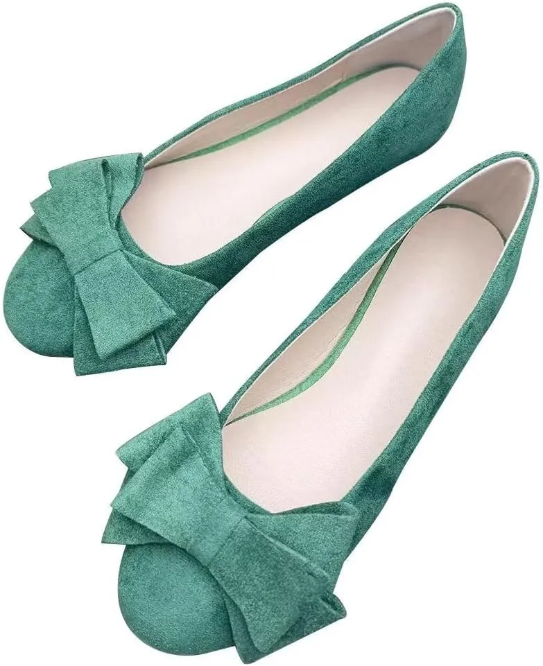 TN TANGNEST Women's Comfortable Pointed Toe Bowknot Flats Slip On Loafers Casual Flats