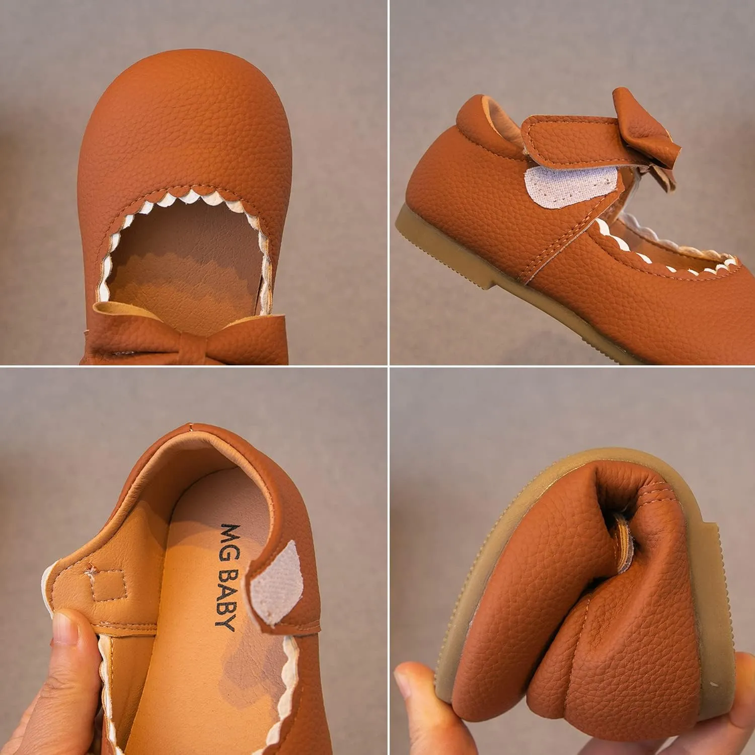 Toddler Girl Dress Shoes Mary Jane Ballerina Flats Party School Shoes Bowknot Wedding Princess Shoes
