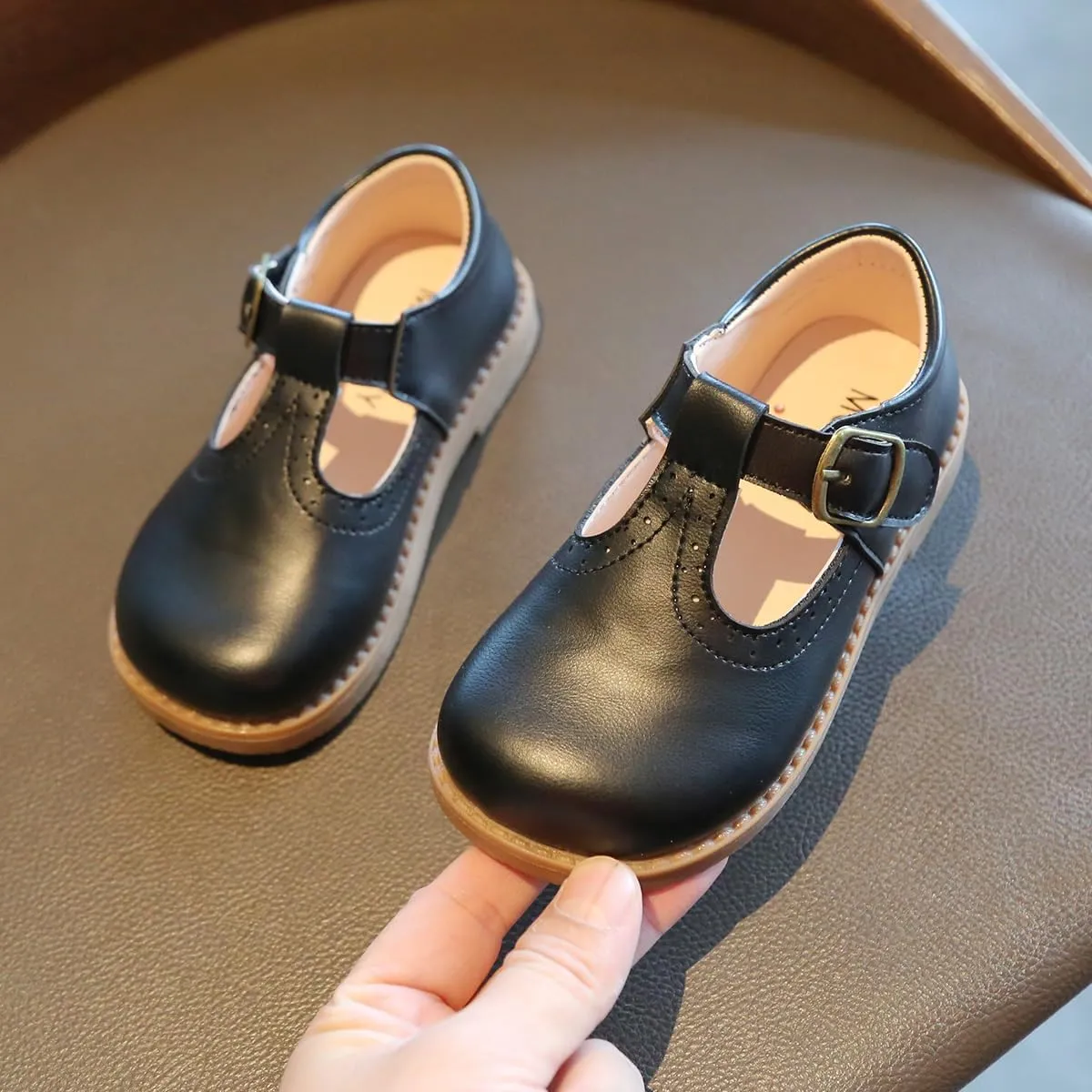 Toddler Girl Dress Shoes Mary Jane Ballerina Flats Party School Shoes Bowknot Wedding Princess Shoes