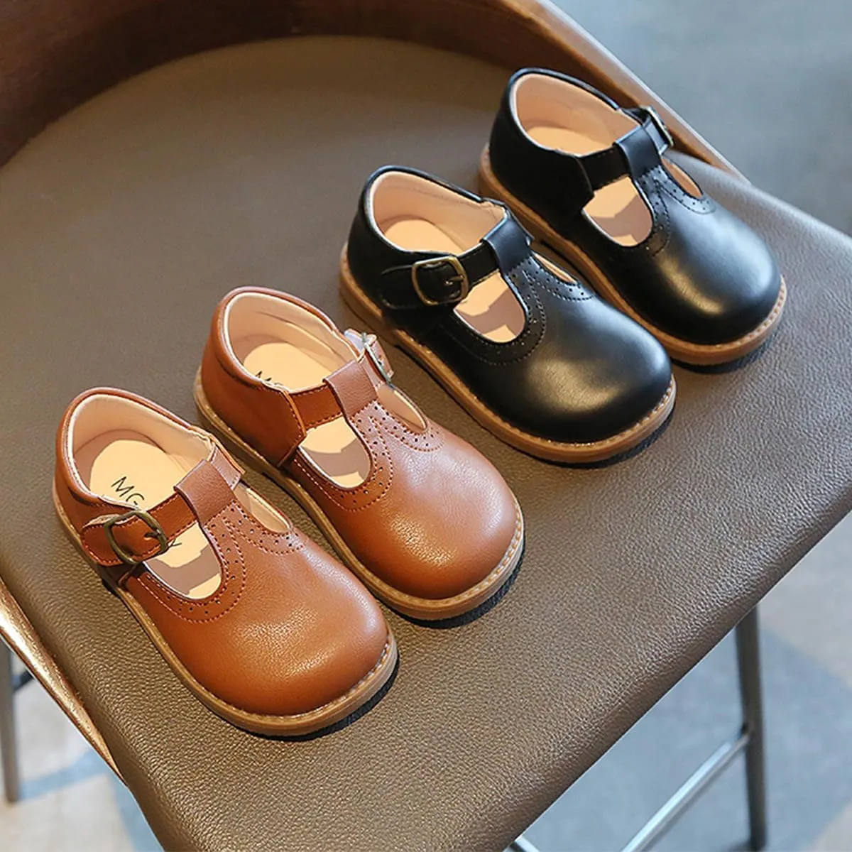 Toddler Girl Dress Shoes Mary Jane Ballerina Flats Party School Shoes Bowknot Wedding Princess Shoes