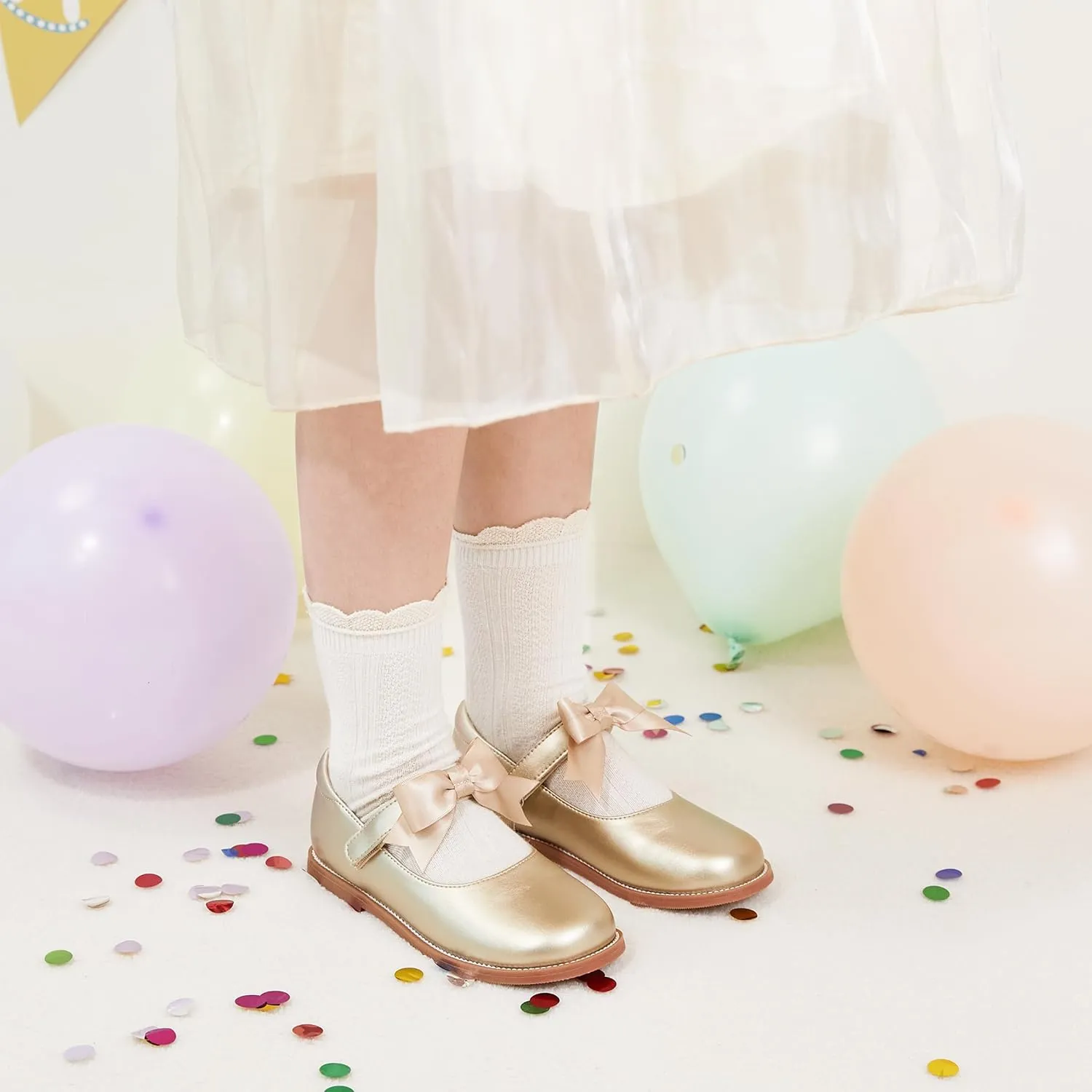 Toddler Girl Mary Jane Dress Shoes-Little Girl School Uniform Shoes for Wedding Party
