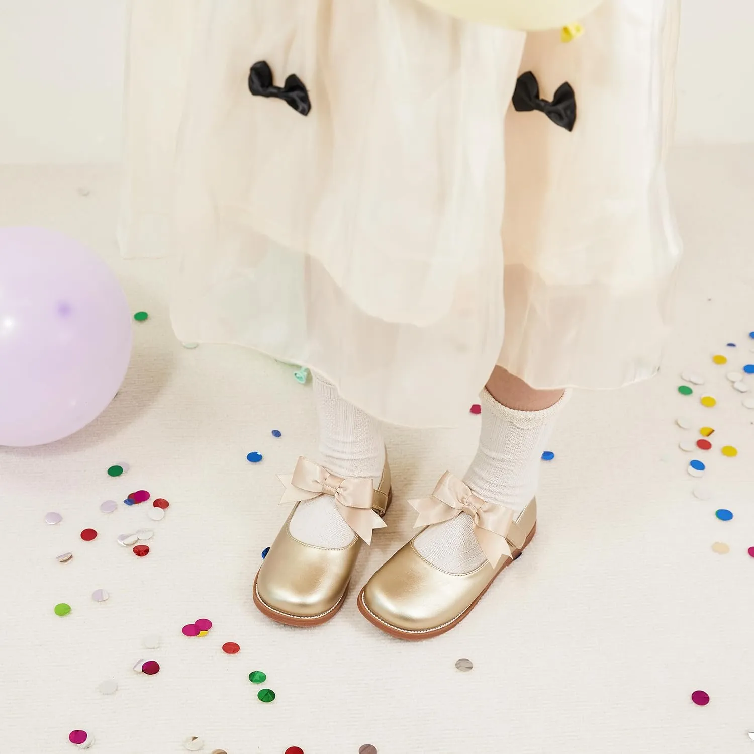 Toddler Girl Mary Jane Dress Shoes-Little Girl School Uniform Shoes for Wedding Party