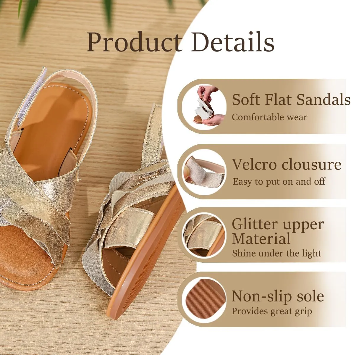 Toddler Girls Sandals Summer Flats Dress Shoes for Baby Little Kids Girl