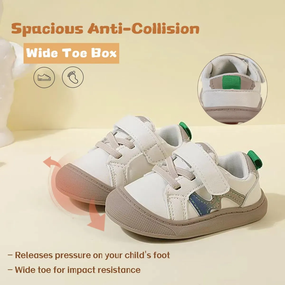 Toddler Sneakers Boys Girls Wide Toe Box Barefoot Shoes Preschool Comfortable First Walking Shoes Running Outdoor Activities