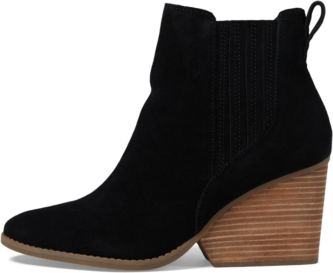 TOMS Womens Noa Ankle Round Toe Chelsea Casual Boots Ankle High Heel 3" & Up - Brown