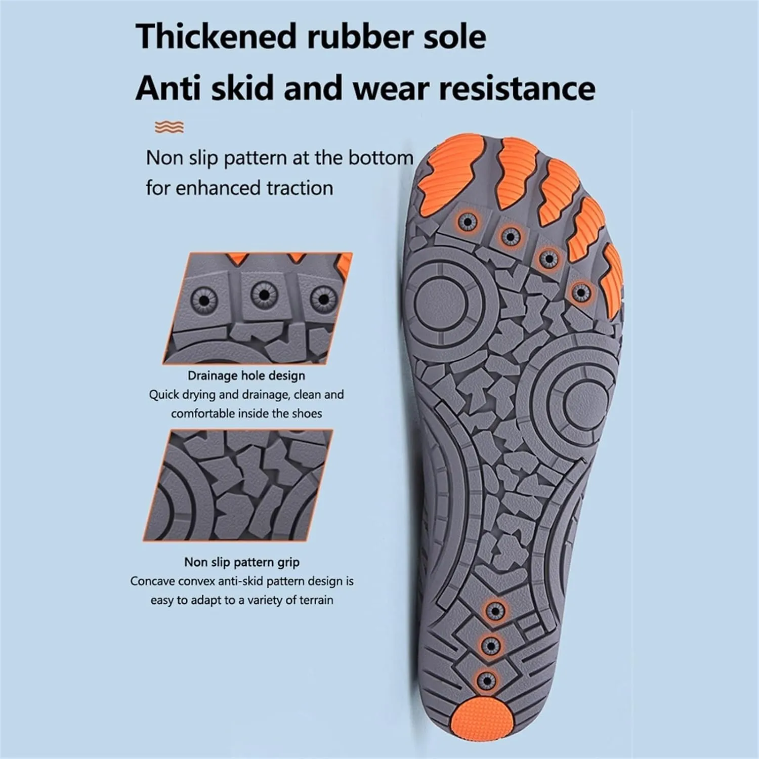 TOSOFT Beach Water Shoes For Women Men Wide Toe Anti Slip Barefoot Aqua Sneakers Hiking Trail Running Octopus Sandals Shoes