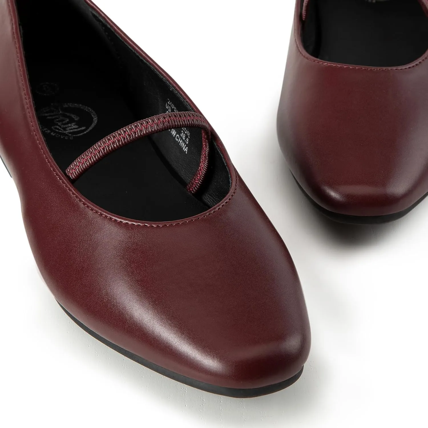 Trary Mary Jane Ballet Flats for Women - Comfortable Closed Toe Shoes With Strap