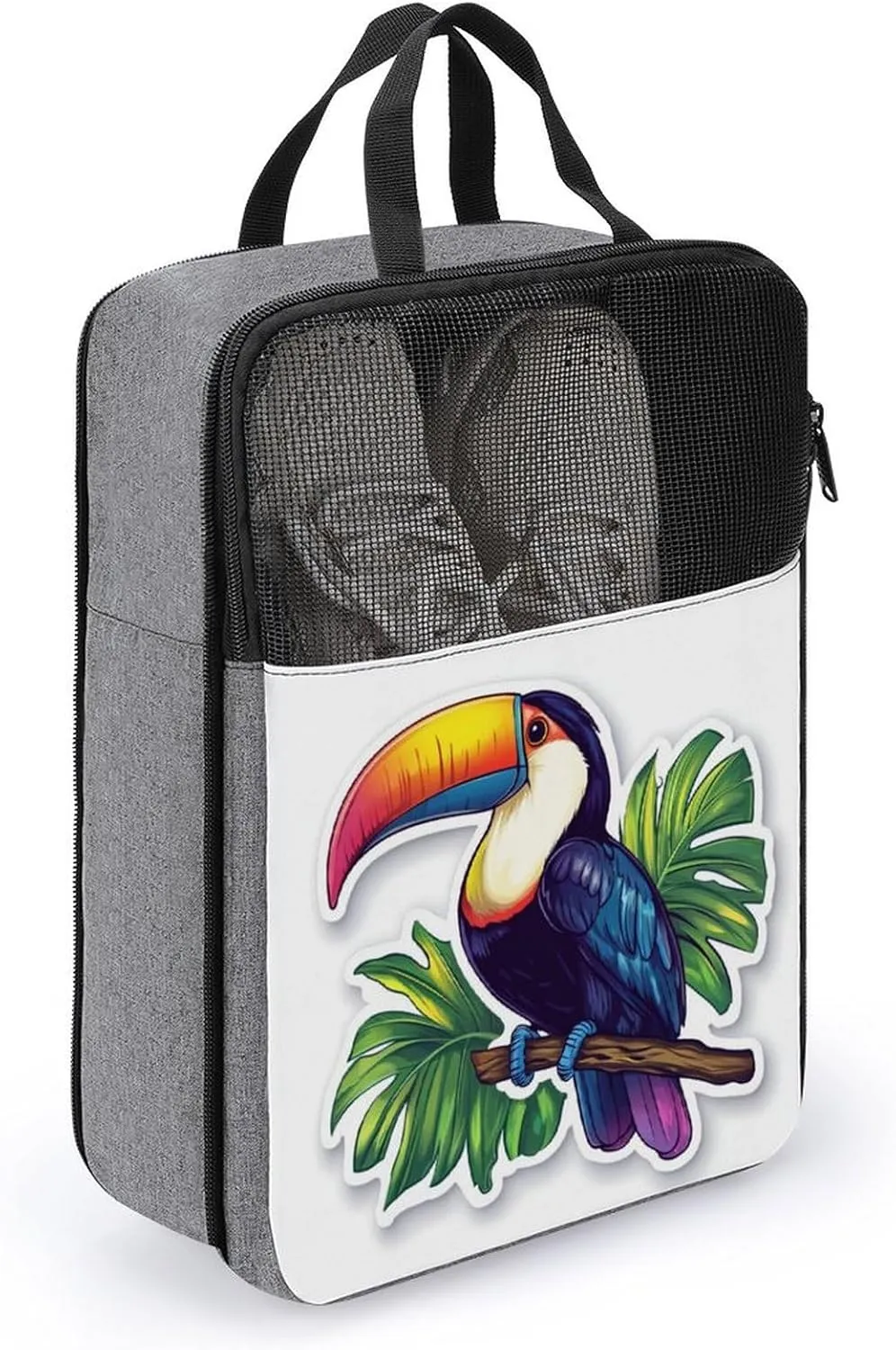 Travel Shoe Bags Waterproof Portable Shoe Storage Pouch with Dual Zipper Handles Waterproof Breathable Durable Mesh Desig Travel Shoe Case Organizer for Travel And Home Use Shoe Bag Vibrant Beak