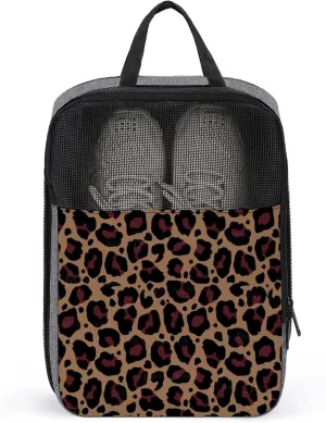 Travel Shoe Bags Waterproof Portable Shoe Storage Pouch with Dual Zipper Handles Waterproof Breathable Durable Mesh Desig Travel Shoe Case Organizer for Travel And Home Use Shoe Bag Wild Prowl