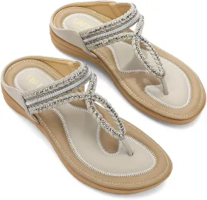 UBFEN Womens Slides Walking Sandals Comfortable Platform Slip On Dressy Summer