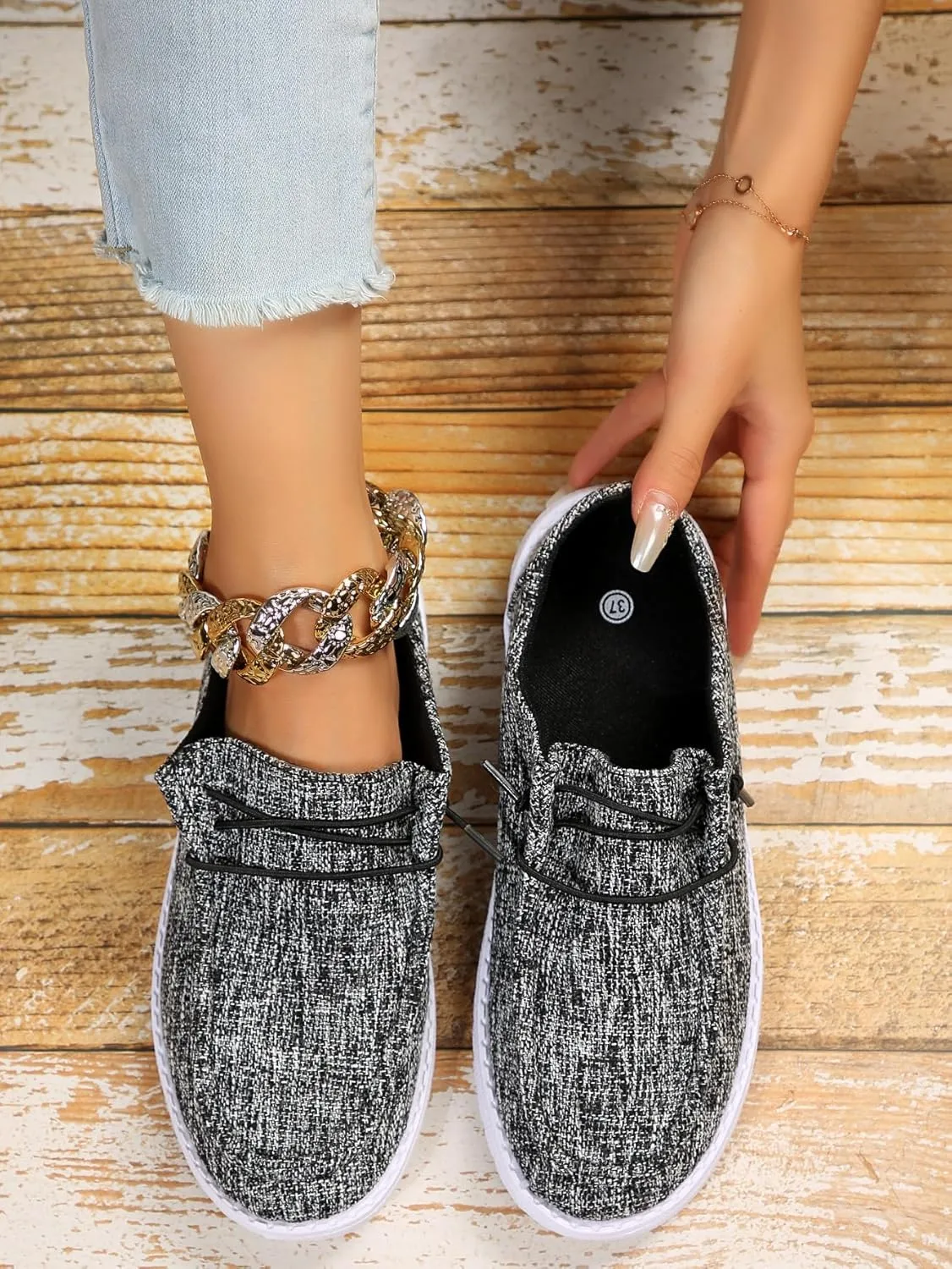 Unisex Aztec Pattern Canvas Loafers Elastic Strips Closure Slip-on Sneakers Comfort Easy-Walking Boat Couple Shoes Ultralight Breathable Sports Shoes for Women/Men Adults/Teenagers, Green/Blue/Yellow
