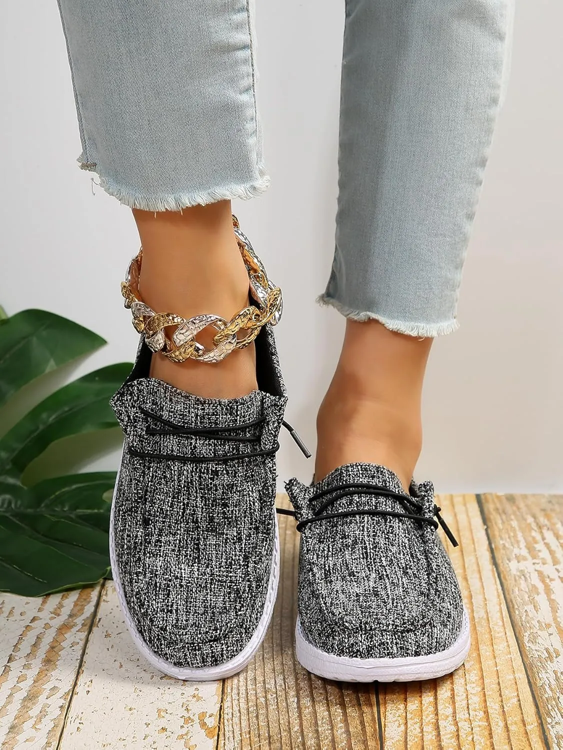 Unisex Aztec Pattern Canvas Loafers Elastic Strips Closure Slip-on Sneakers Comfort Easy-Walking Boat Couple Shoes Ultralight Breathable Sports Shoes for Women/Men Adults/Teenagers, Green/Blue/Yellow