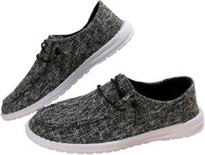 Unisex Aztec Pattern Canvas Loafers Elastic Strips Closure Slip-on Sneakers Comfort Easy-Walking Boat Couple Shoes Ultralight Breathable Sports Shoes for Women/Men Adults/Teenagers, Green/Blue/Yellow