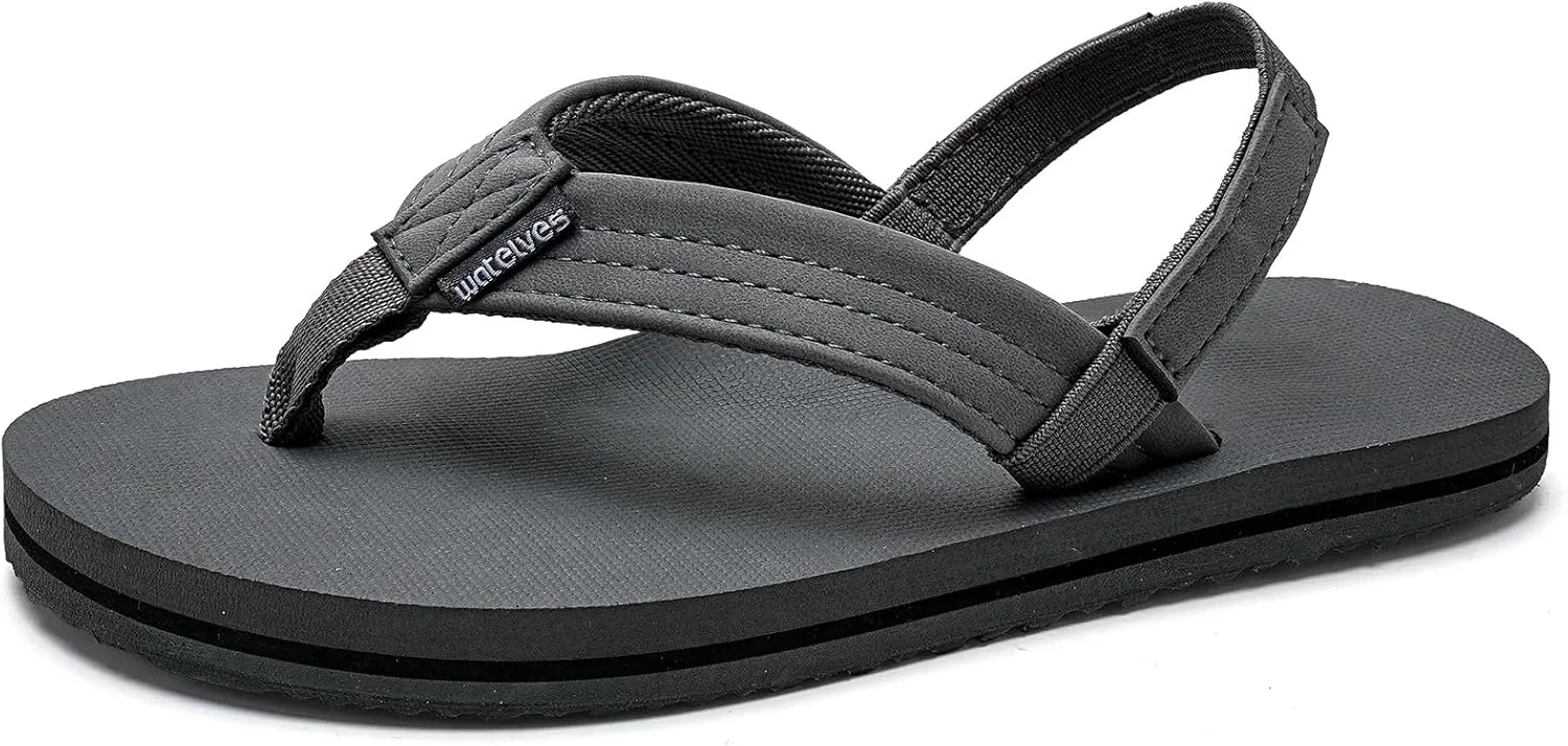 WateLves Toddler Flip Flops Girls Boys Sandals Shoes Kids Slip on Summer Sandals for Bath Shower Beach Pool (Toddler/Little Kid/Big Kid)