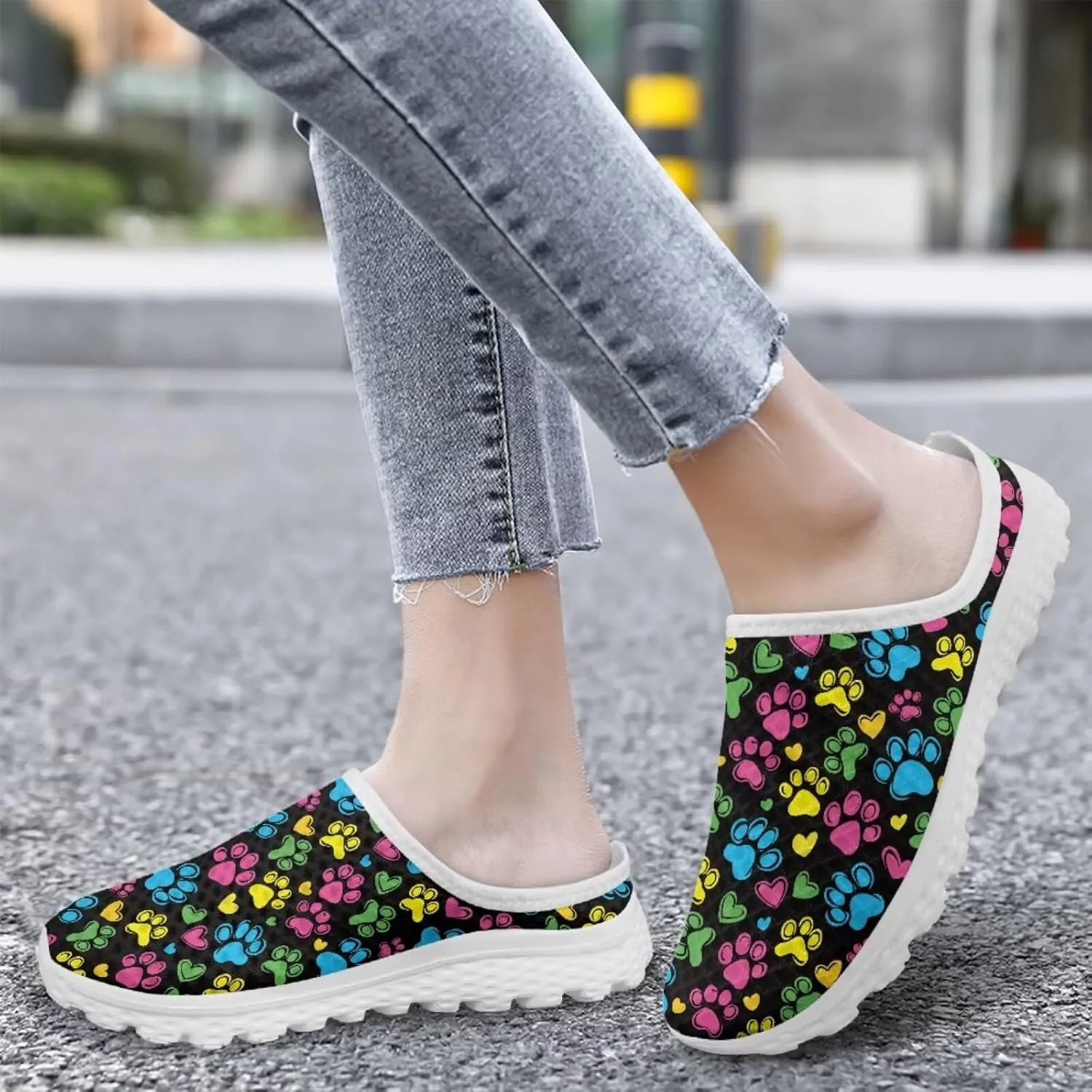 Water Shoes for Wome Mules Slip On Mesh Flats Aqua Shoes Lightweight Comfy Womens Casual Flats Barefoot Footwear
