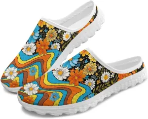 Water Shoes for Wome Mules Slip On Mesh Flats Aqua Shoes Lightweight Comfy Womens Casual Flats Barefoot Footwear