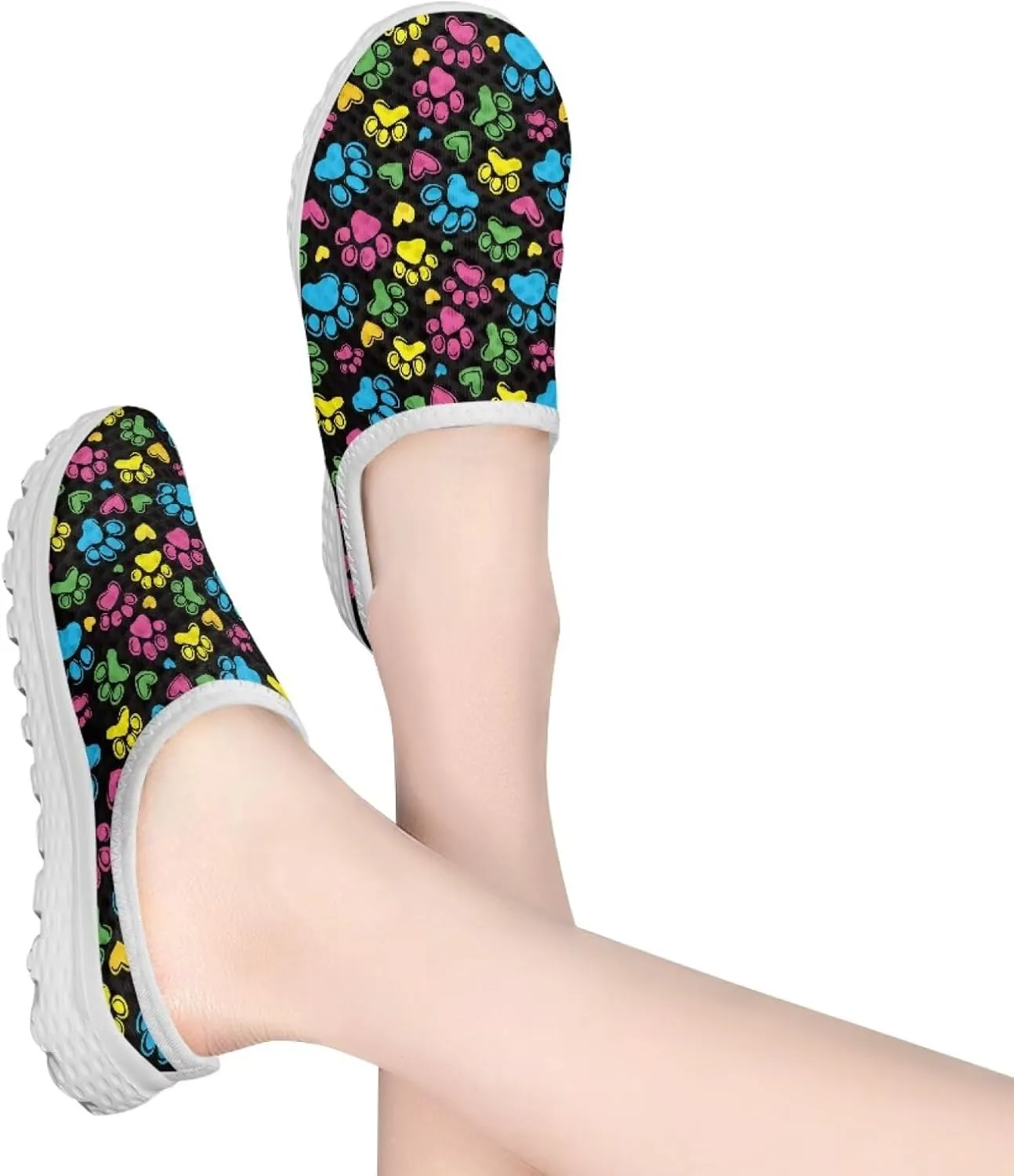 Water Shoes for Wome Mules Slip On Mesh Flats Aqua Shoes Lightweight Comfy Womens Casual Flats Barefoot Footwear