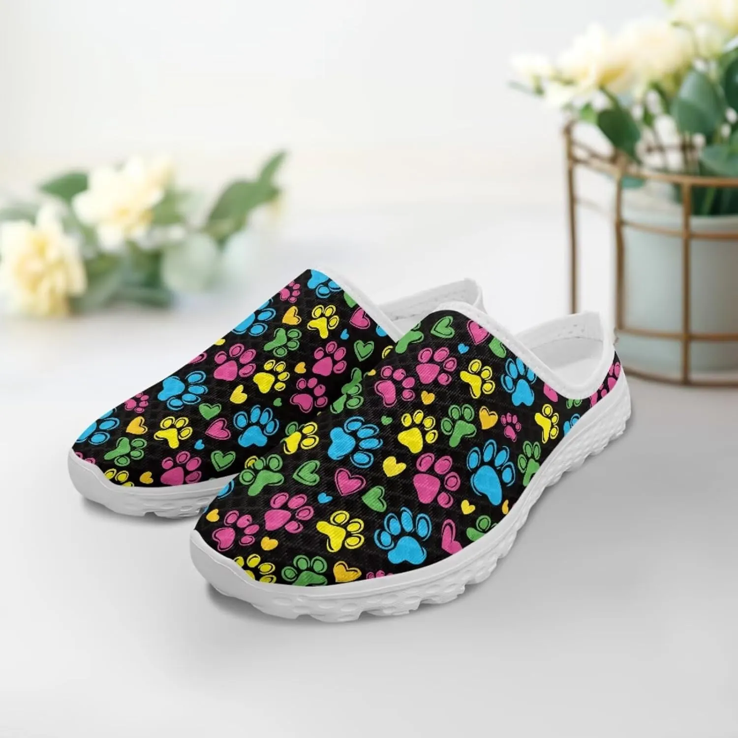 Water Shoes for Wome Mules Slip On Mesh Flats Aqua Shoes Lightweight Comfy Womens Casual Flats Barefoot Footwear