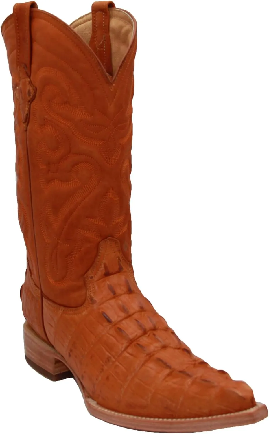 Western Shops Mens Crocodile Alligator Print Leather Cowboy Western Boots Snip Toe