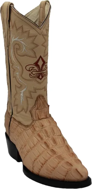 Western Shops Mens Leather Crocodile Alligator Print Western Cowboy Boots