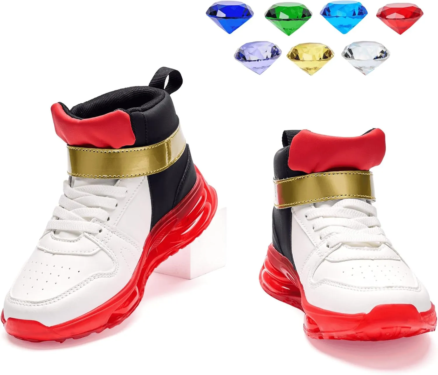 White Black Sneakers for Boys Girls Fashion Walking Shoes