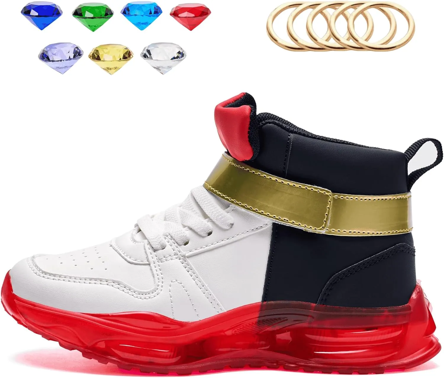White Black Sneakers for Boys Girls Fashion Walking Shoes