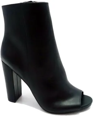 Wild Diva Morris-03 Women's Stylish Peep Toe Slouch Ankle Boots Chunky Stacked Heels Bootie