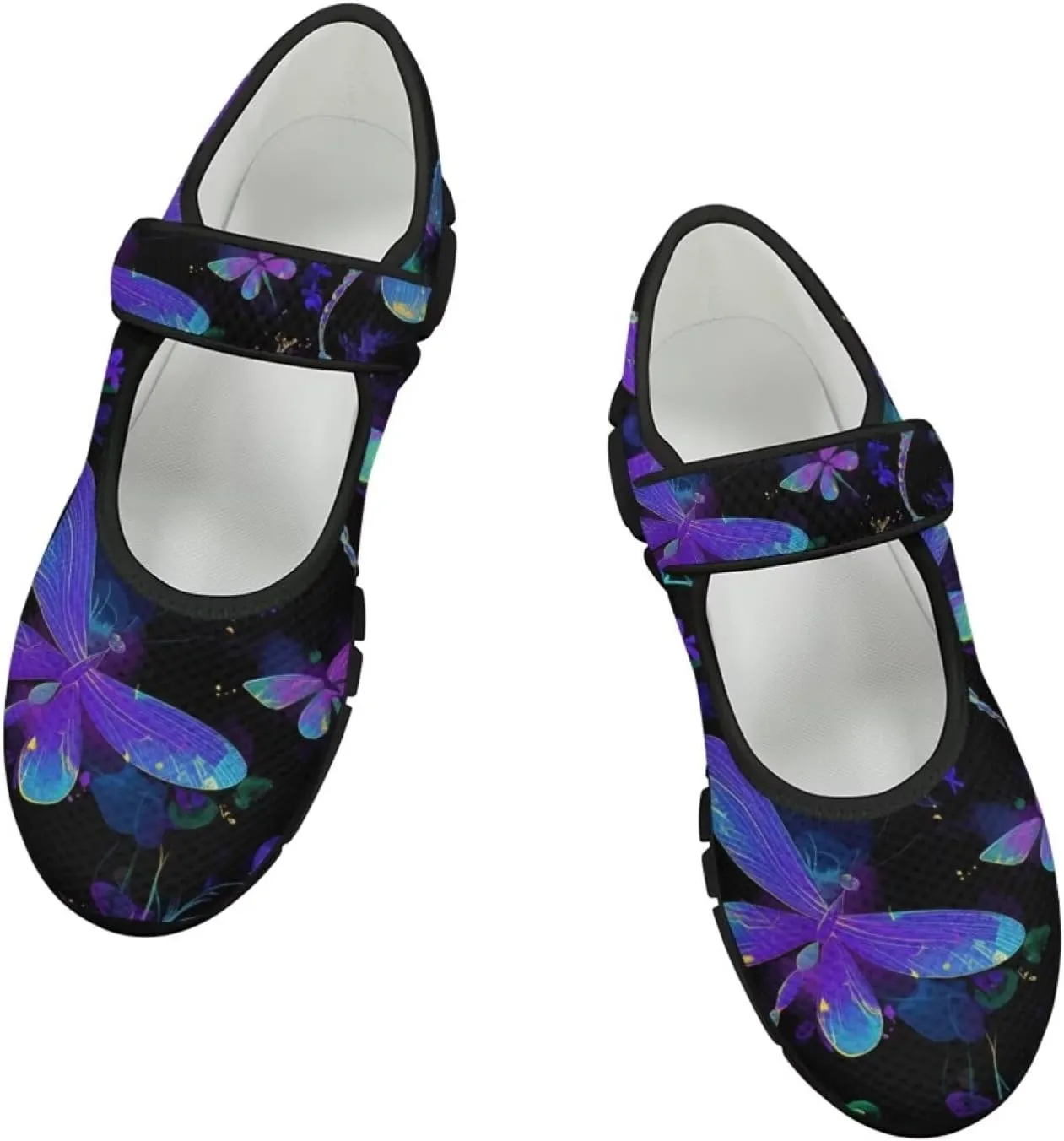 Women Butterfly Flower Mary Jane Ballet Flats Mesh Flats Work Shoes Casual Ballerina Dress Loafers