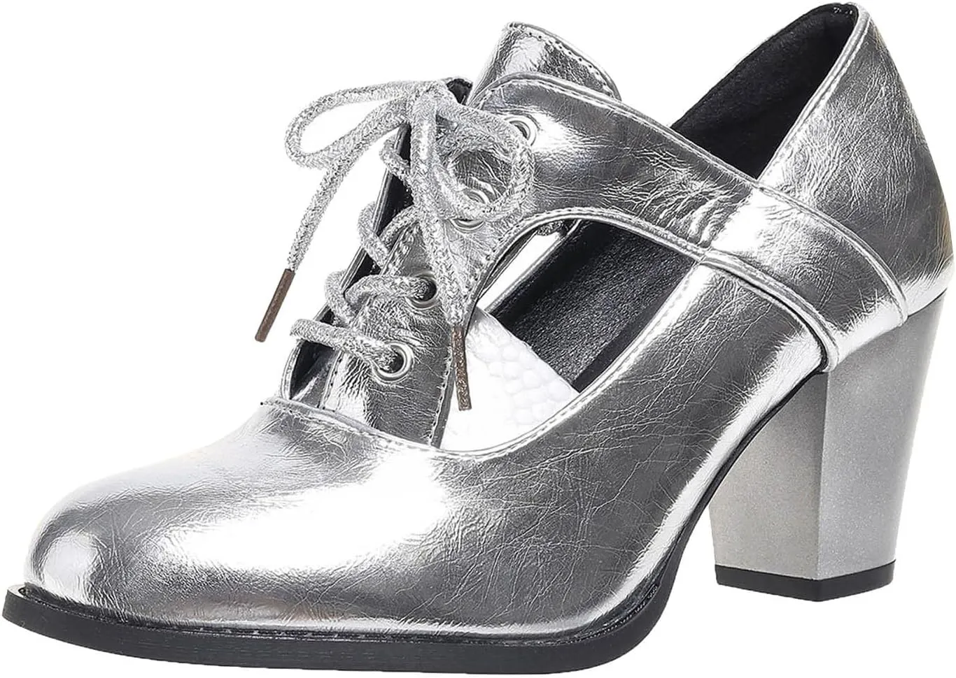 Women High Heel Boots Fashionable New Pattern Vintage Chunky Heeled Metallic Lace Up Shoes Womens Yoga Sandals Size 11