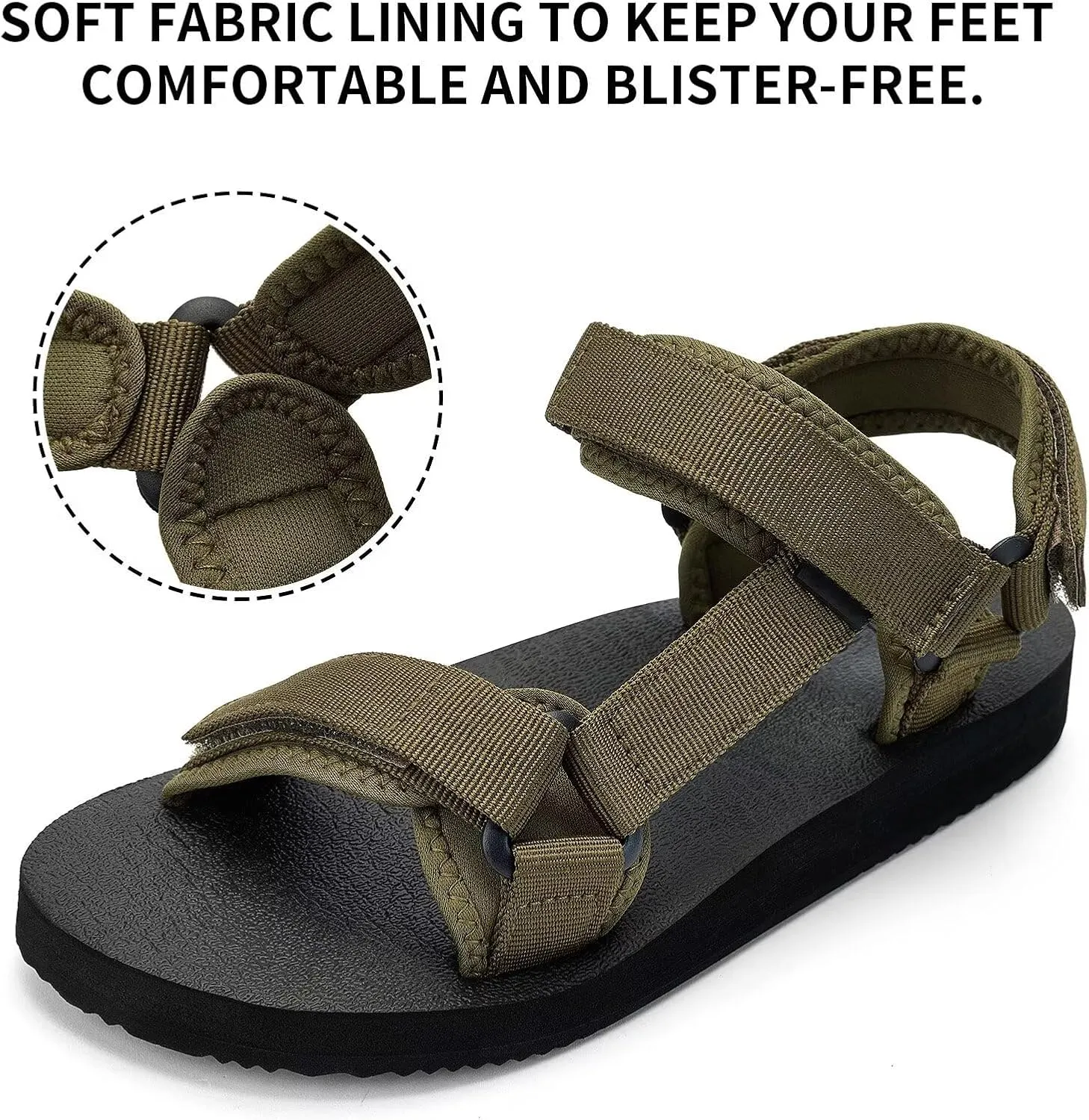 Women Hiking Sandals Casual Lightweight Water Sandal With Arch Support Yoga Mat Insole Outdoor Sport Beach Shoes