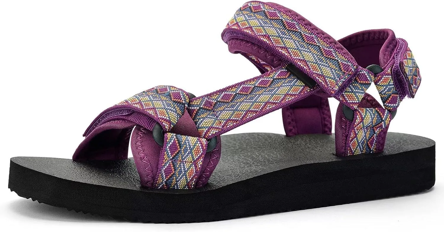 Women Hiking Sandals Casual Lightweight Water Sandal With Arch Support Yoga Mat Insole Outdoor Sport Beach Shoes