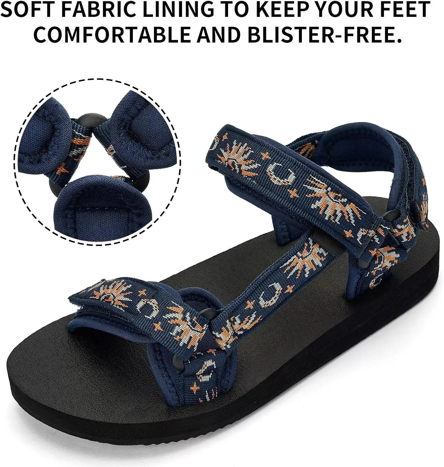 Women Hiking Sandals Casual Lightweight Water Sandal With Arch Support Yoga Mat Insole Outdoor Sport Beach Shoes