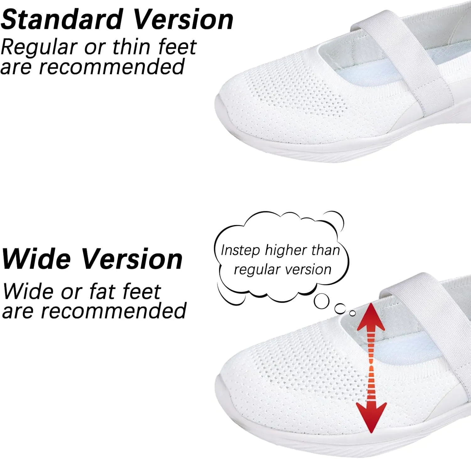 Women Mary Jane Shoes Slip On Walking Flats Comfortable Dressy Knit Washable Casual Nurse Shoe with Arch Support