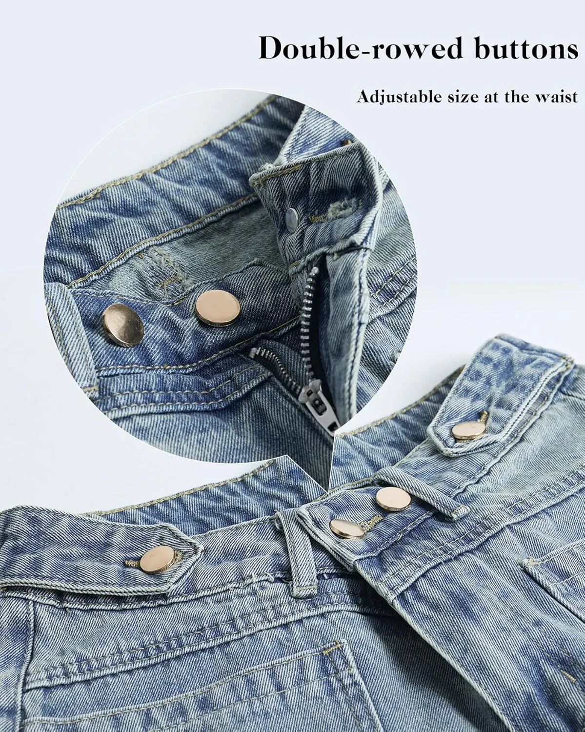 Women Mid Waist Jean Shorts Raw Hem Trendy Folded Hem Denim Short Jeans