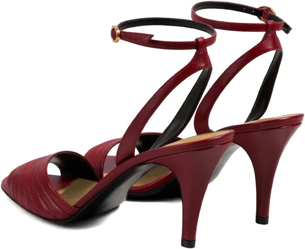 Women Open Toe Stiletto High Heel Sandals Sexy Ankle Strap Buckle Summer Prom Club Evening Dress Shoes Size 4-16 US