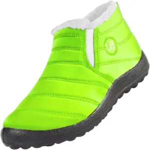 Women Snow Boots Waterproof Cloth: Mens Fur Lined Platform Boots Comfy Barefoot Shoes Hiking Boots Warm Winter Slip-Ons Wide Calf Grounded Footwear Mini Ankle Booties