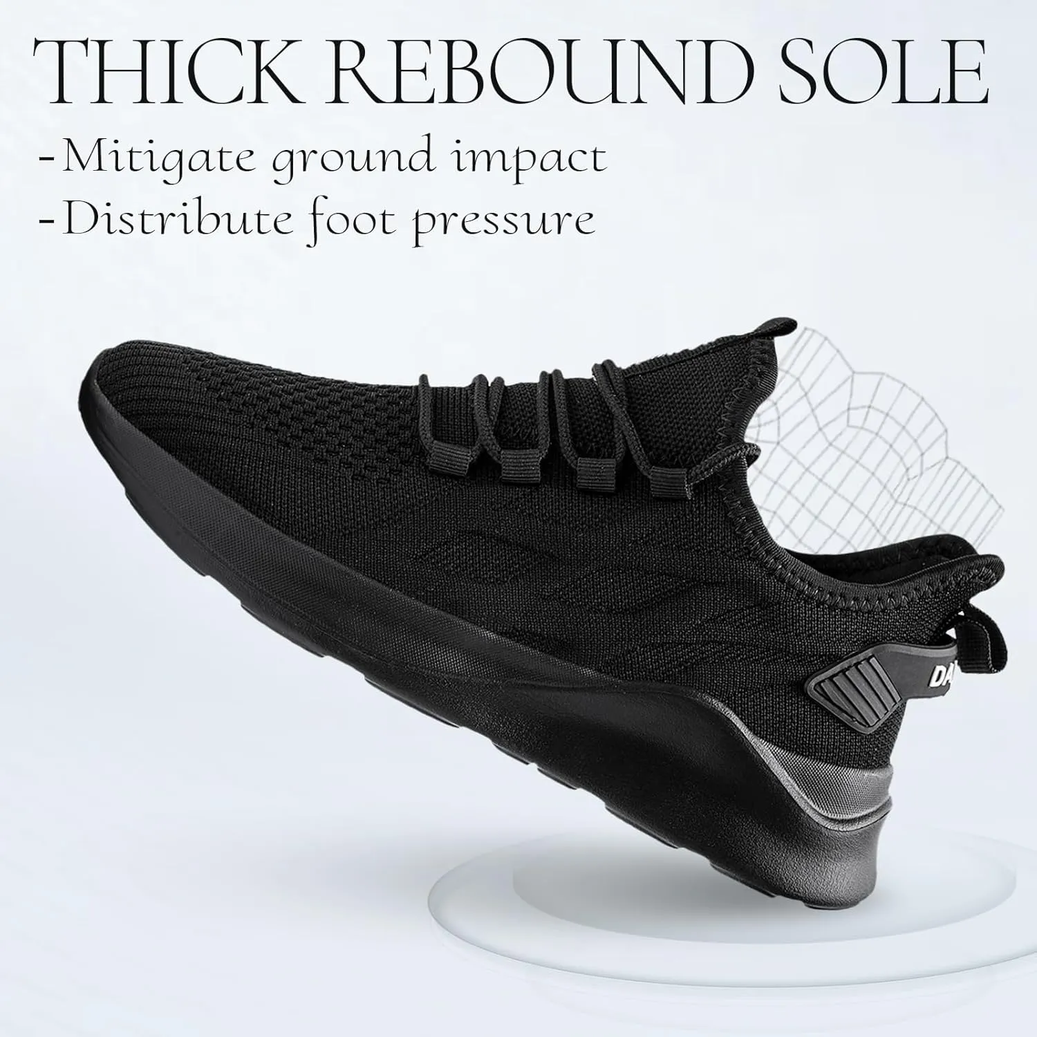 Women Tennis Running Shoes Walking Slip on Summer Gym Workout Athletic Comfortable Sneakers Black