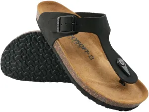 Women's 100% Genuine Leather Sandals - Comfortable Smart Foam Footbed, Slip-On Slides for Summer Wear, Adjustable Fit and Durable Non-Slip Sole