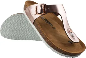 Women's 100% Genuine Leather Sandals - Comfortable Smart Foam Footbed, Slip-On Slides for Summer Wear, Adjustable Fit and Durable Non-Slip Sole