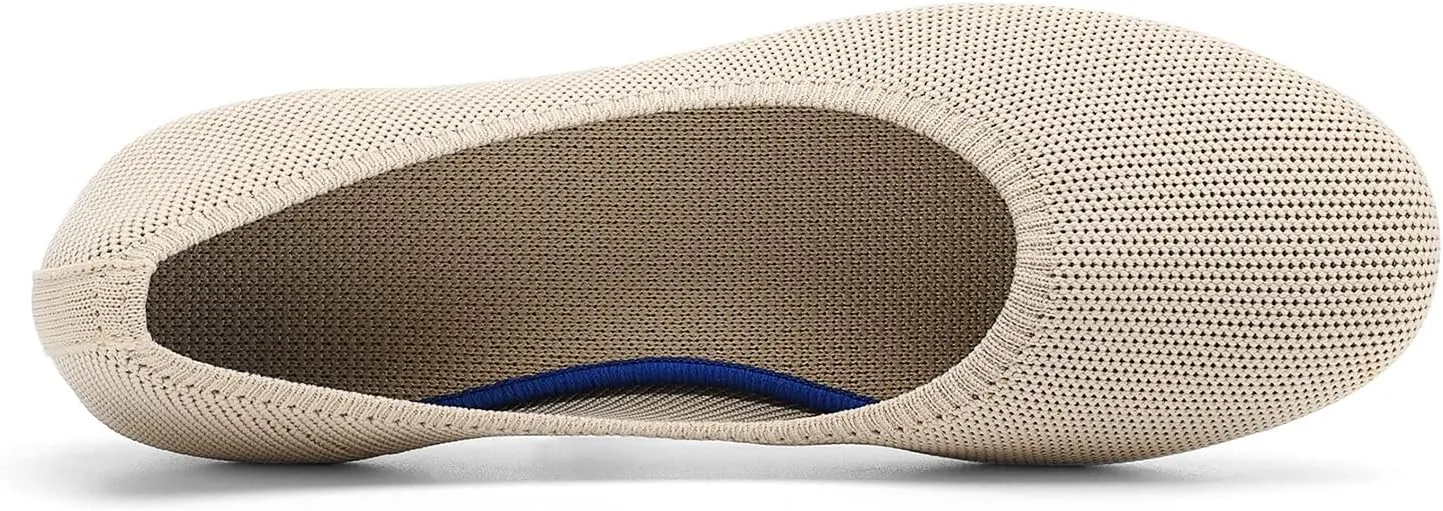 Women's Ballet Flat Dressy Casual Knit Shoes Round Toe Women Mesh Flats
