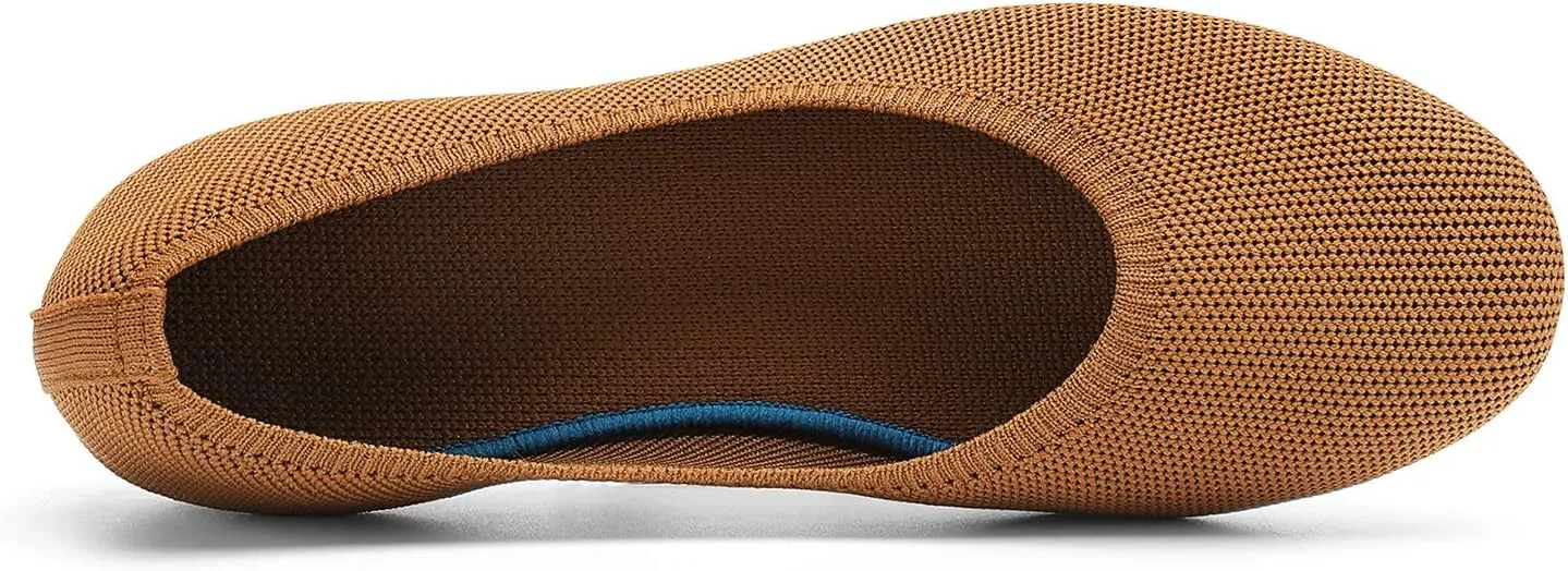 Women's Ballet Flat Dressy Casual Knit Shoes Round Toe Women Mesh Flats