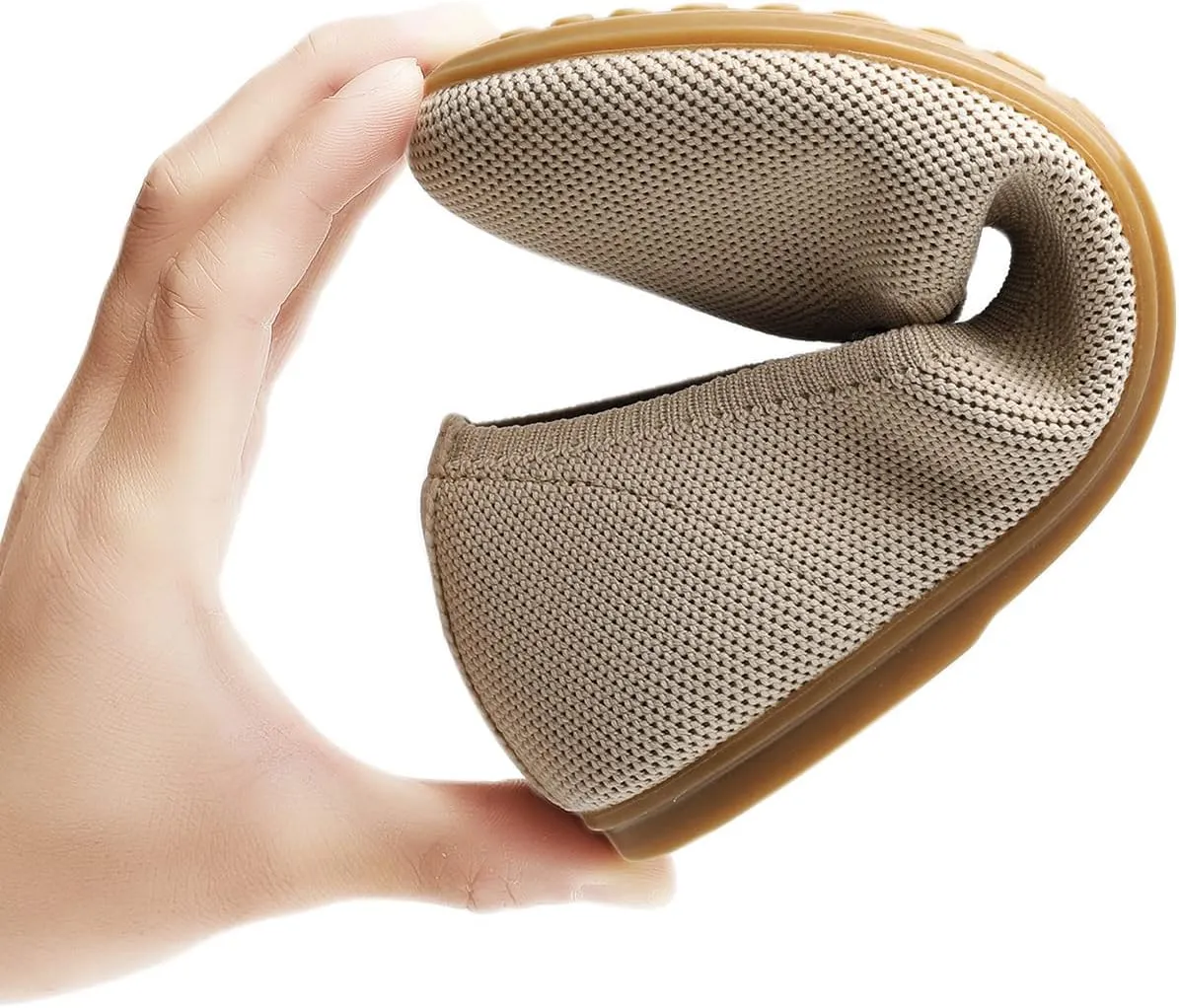 Women's Ballet Flat Dressy Casual Knit Shoes Round Toe Women Mesh Flats