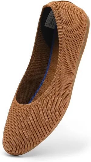 Women's Ballet Flat Dressy Casual Knit Shoes Round Toe Women Mesh Flats
