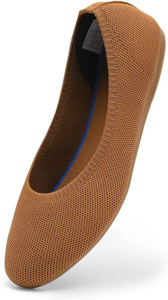 Women's Ballet Flat Dressy Casual Knit Shoes Round Toe Women Mesh Flats