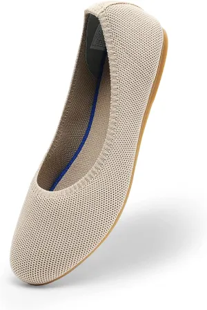 Women's Ballet Flat Dressy Casual Knit Shoes Round Toe Women Mesh Flats