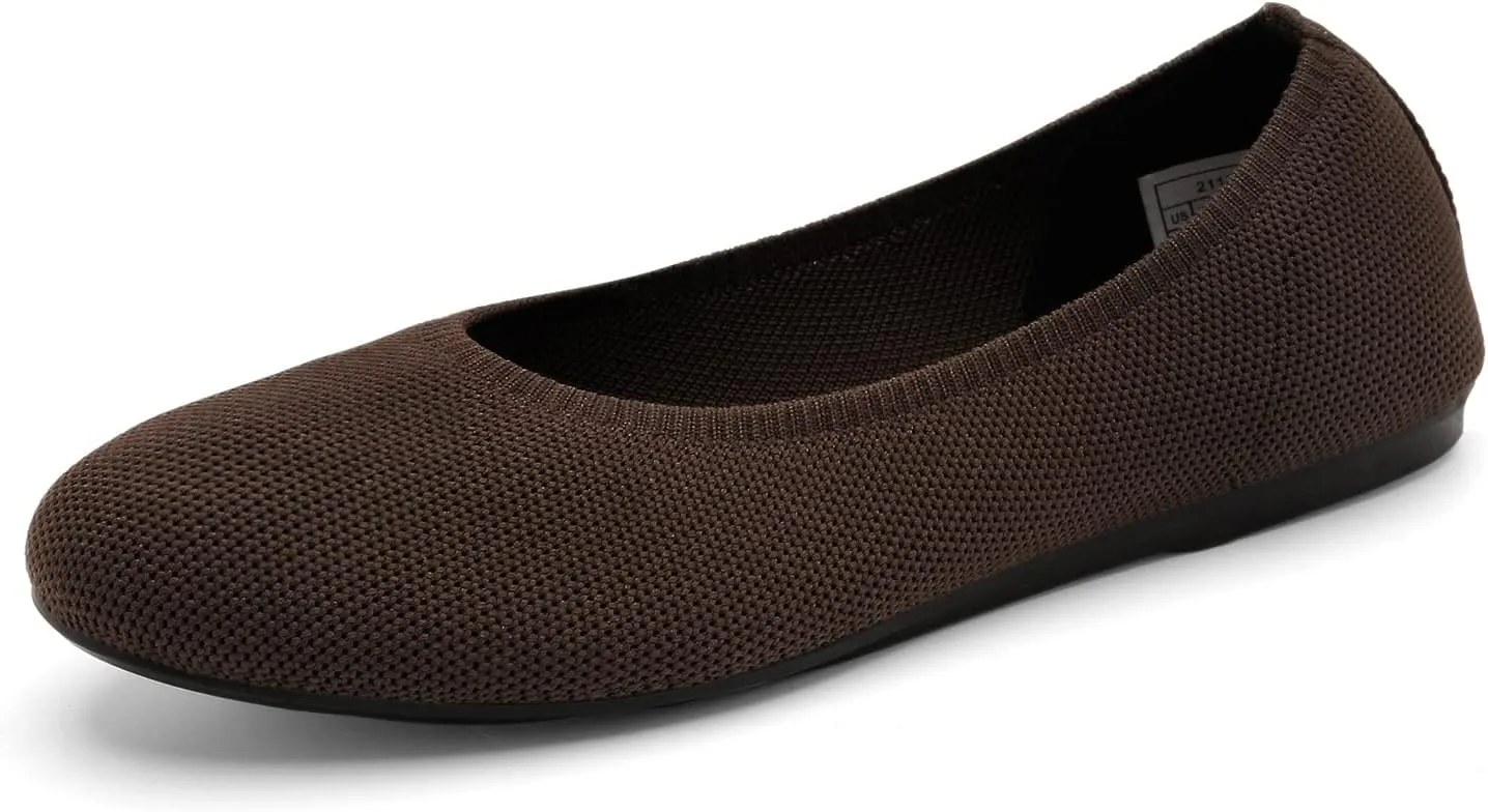 Women's Ballet Flat Dressy Casual Knit Shoes Round Toe Women Mesh Flats