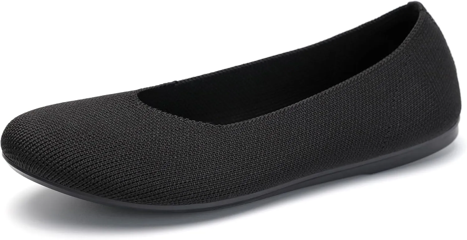 Women's Ballet Flat Dressy Casual Knit Shoes Round Toe Women Mesh Flats