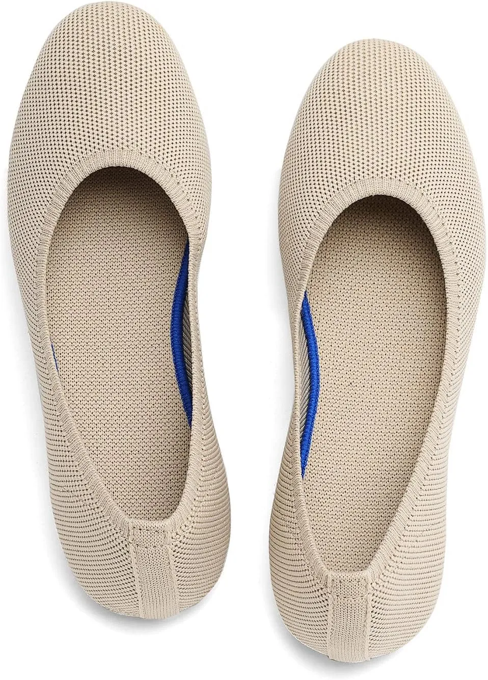 Women's Ballet Flat Dressy Casual Knit Shoes Round Toe Women Mesh Flats