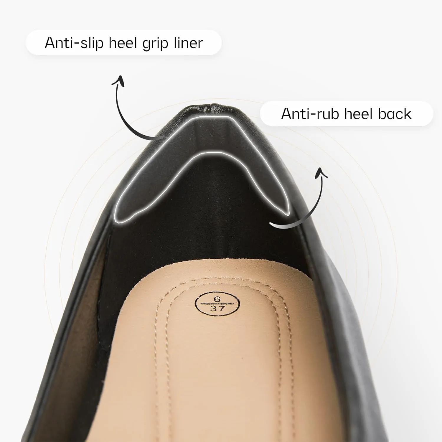 Women's Comfortable Black Leather Dress Ballerina Flats for Office and Work